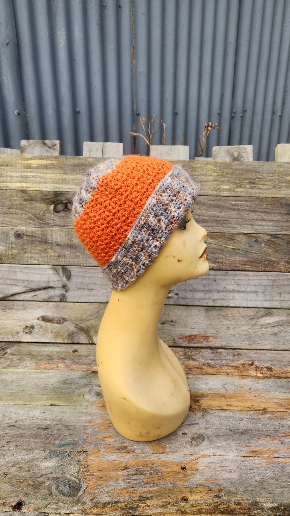 Orange Skullcap Beanie